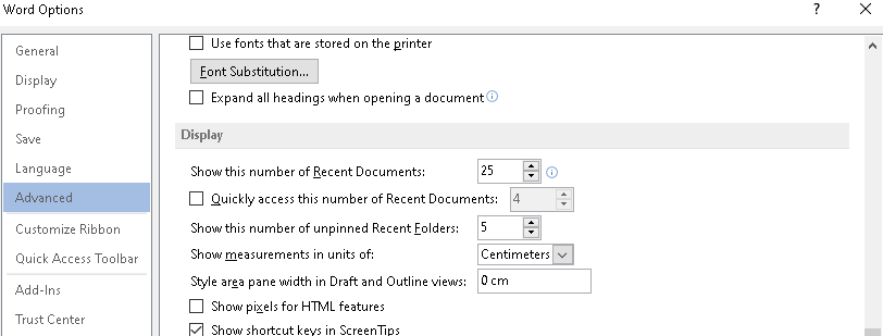 Cara Ubah inc ke cm di Microsoft Word